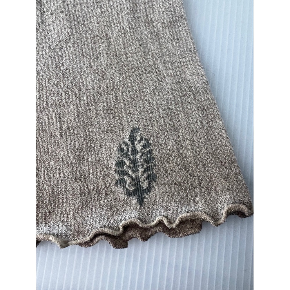 Free People Movement Free Throw Muscle Tank Tan Ribbed Lettuce Edge Size XS S - Picture 8 of 9